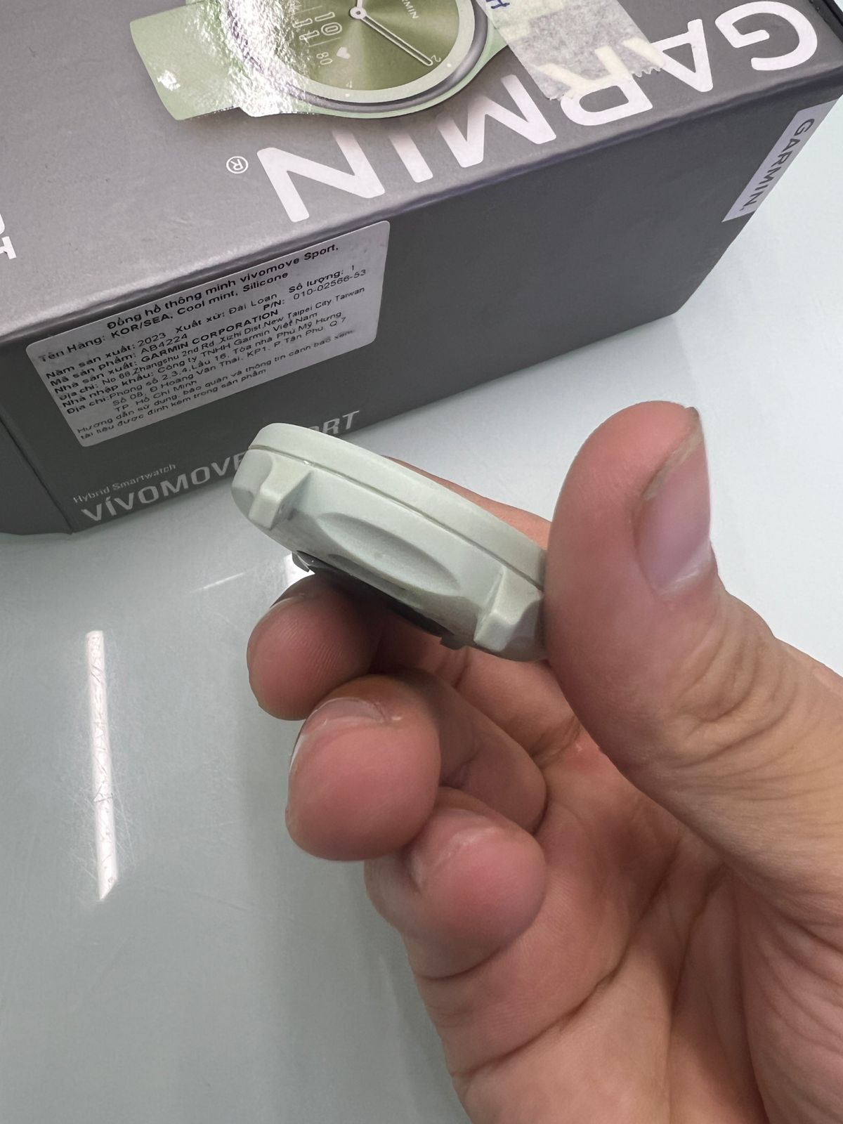 Đồng hồ thông minh Garmin Vivomove Sport, KOR/SEA, Xanh Bạc Hà, Dây Silicone