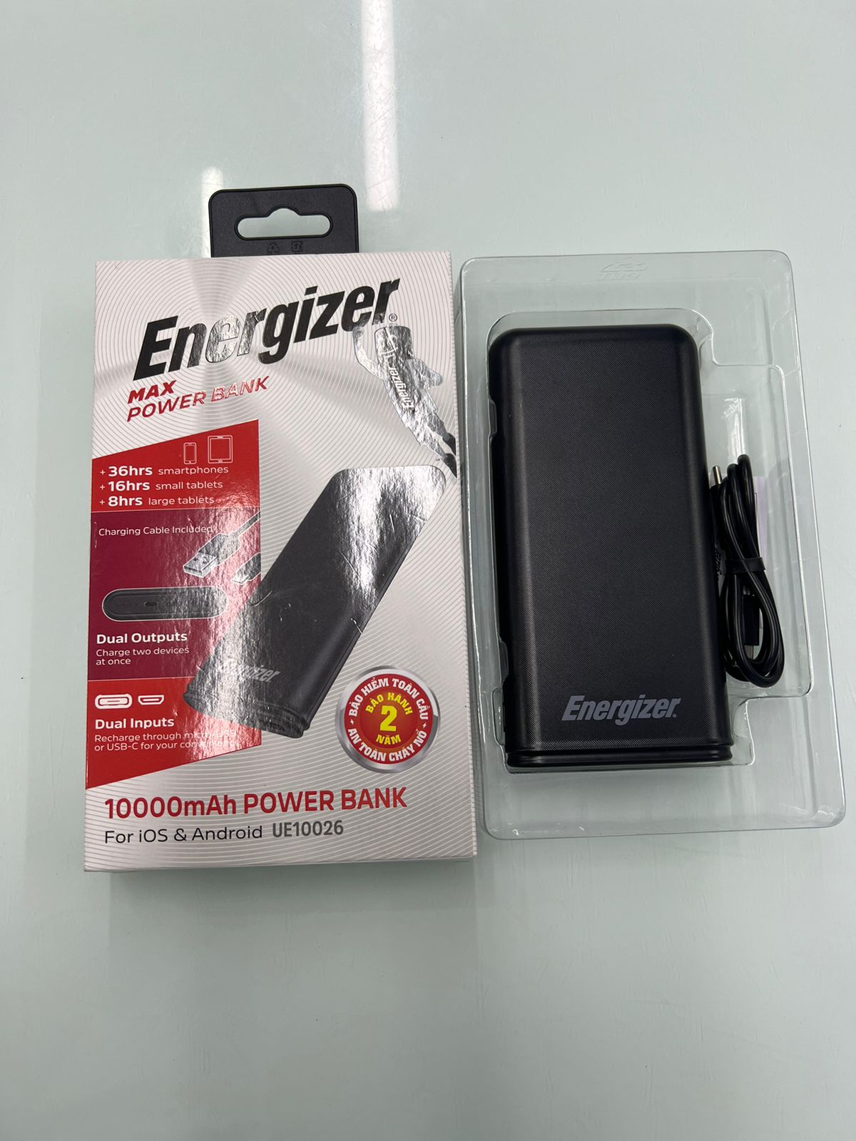 Sạc dự phòng Energizer 10000mAh/3.7V Li-Polymer - UE10026BK - HTXE681244400571 - UE10026BK