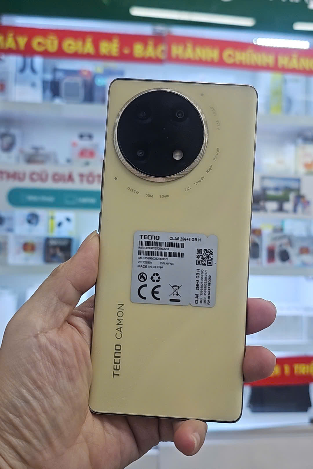 Điện thoại di động TECNO CLA5 (TECNO CAMON 30S) 256+8, màu Vàng Thiên Quang - TBH