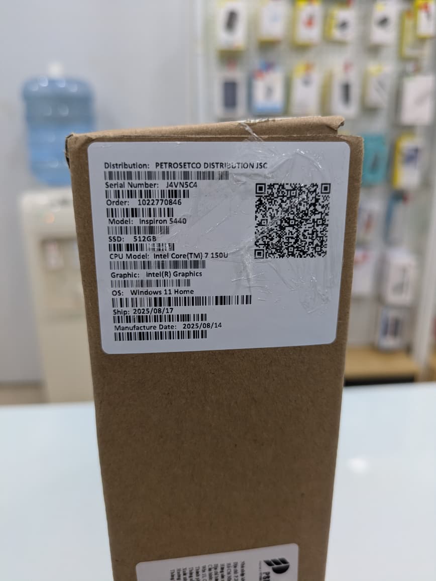 Máy tính xách tay Dell Inspiron 14 5440 Intel(R) Core(TM) 7 150U, 14.0FHD+, 2x8G, 512GB SSD