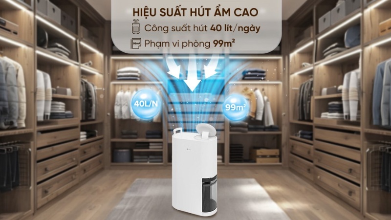 Khả năng hút ẩm tối ưu nhờ công nghệ Dual Inverter.
