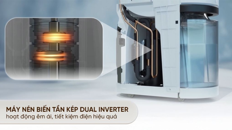 Chế độ vận hành êm ái và tiết kiệm điện.