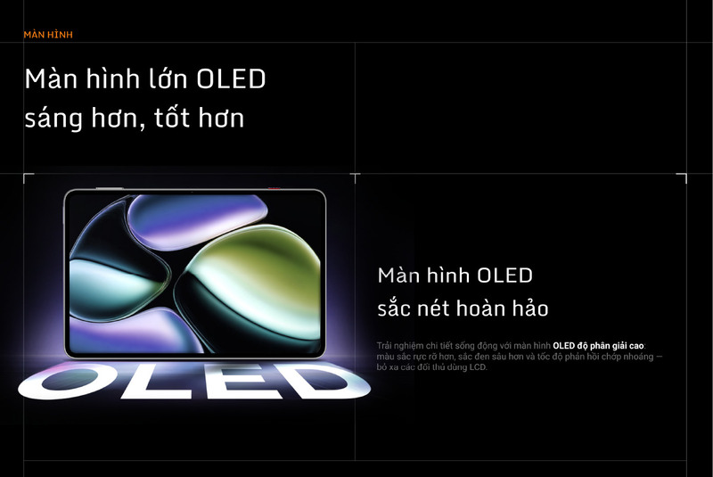 Màn hình lớn OLED sáng hơn.