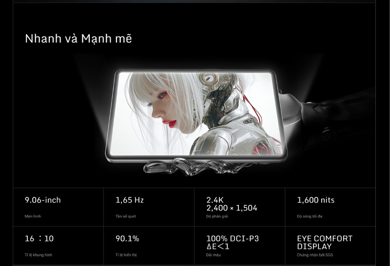 Hiển thị ấn tượng hàng đầu phân khúc.