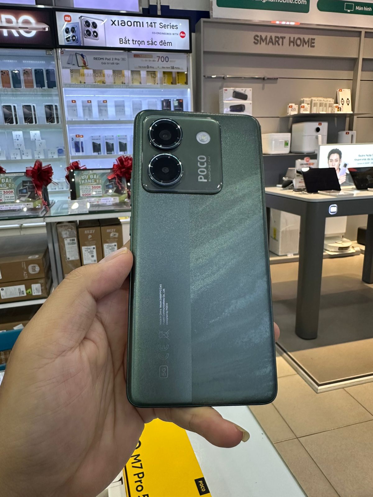 Điện thoại di động POCO M7 Pro 5G Green 12GB RAM 256GB ROM (6932554431587 TBH