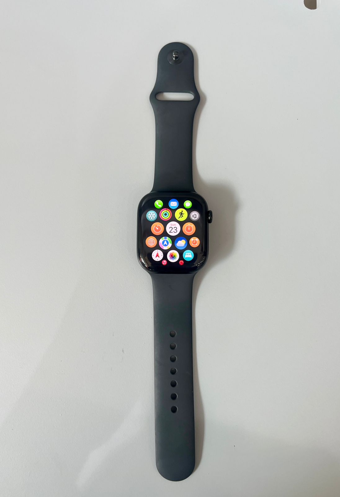 Apple Watch Series 10 GPS 46mm Jet Black Aluminium Case with Black Sport Band - S/M_3N496PA/A - TBH