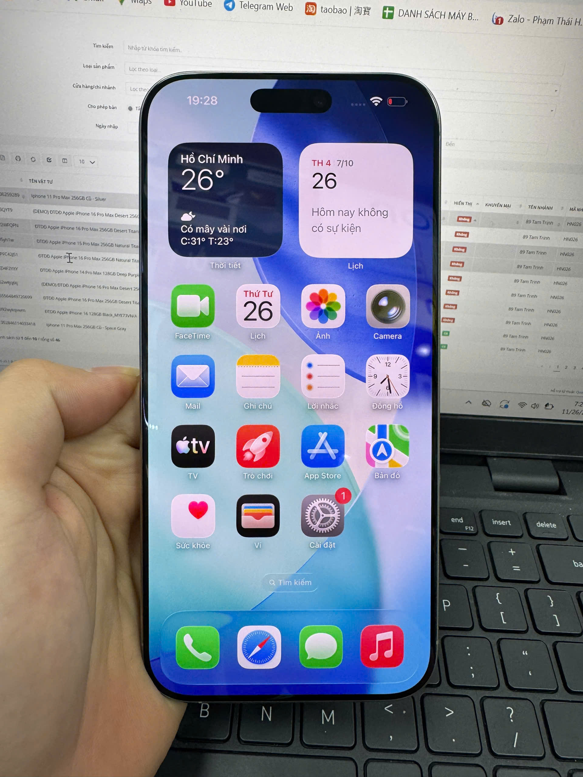 ĐTDĐ Apple iPhone 16 Pro Max 256GB Natural Titanium_MYWY3VN/A 