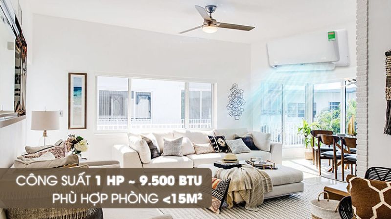 Công suất mạnh mẽ, vận hành hiệu quả cho không gian nhỏ.
