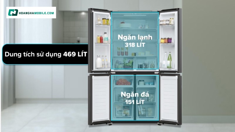 Hệ thống ngăn đông thông minh rộng rãi. Hệ thống ngăn đông thông minh rộng rãi.