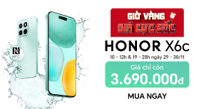 Điện thoại thông minh Honor X6c (6+128GB) Xanh (Ocean Cyan)