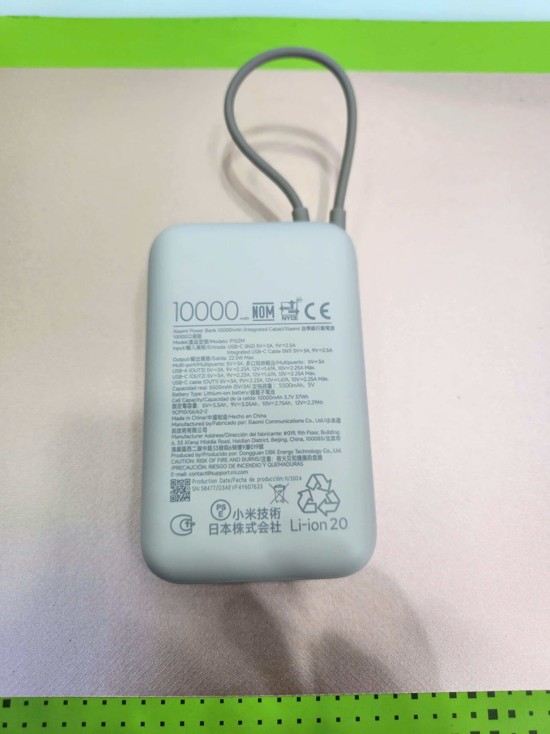 Sạc dự phòng Xiaomi Power Bank 10000mAh (Integrated Cable) TBH