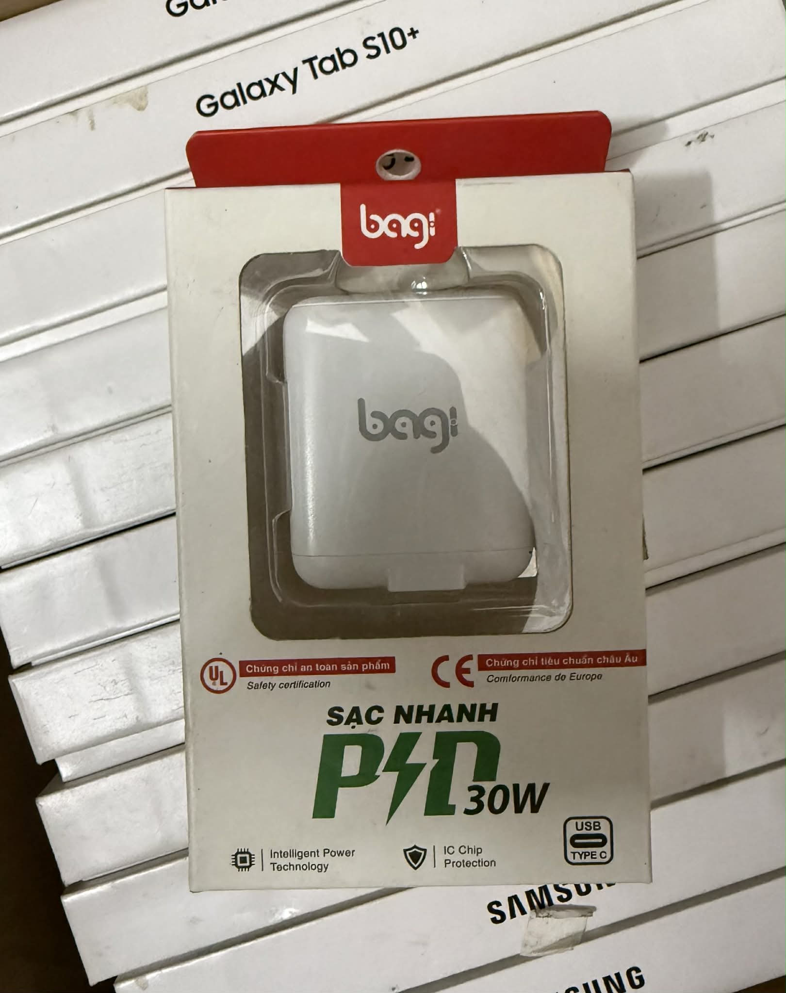 Củ sạc nhanh Bagi 30W 2 cổng USB Type-C PD30W Cũ