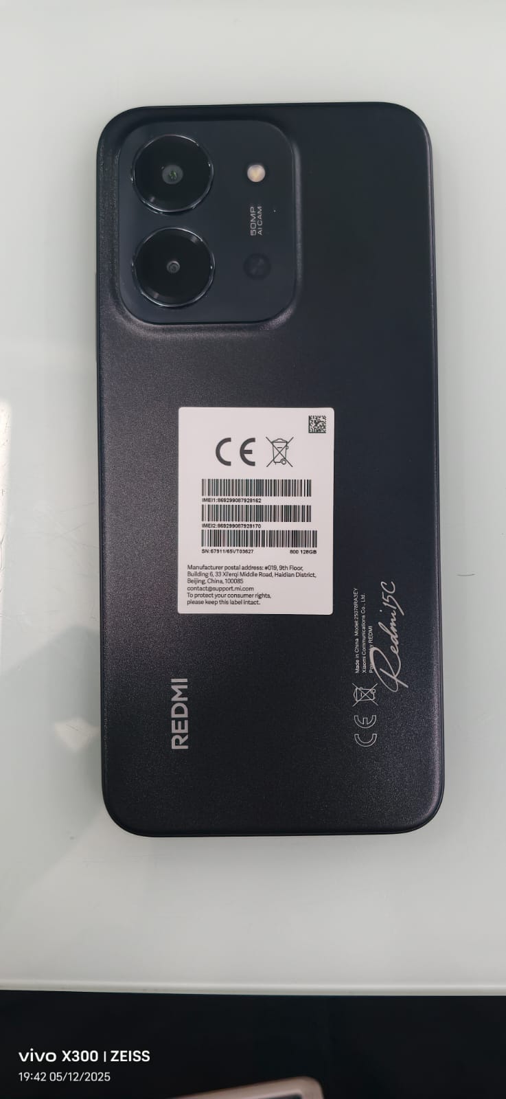 ĐIỆN THOẠI DI ĐỘNG (TEL) REDMI 15C 6.9"/MTK Helio G81 Ultra/4G/128G/50MP+QVGA/8MP/6000mAh