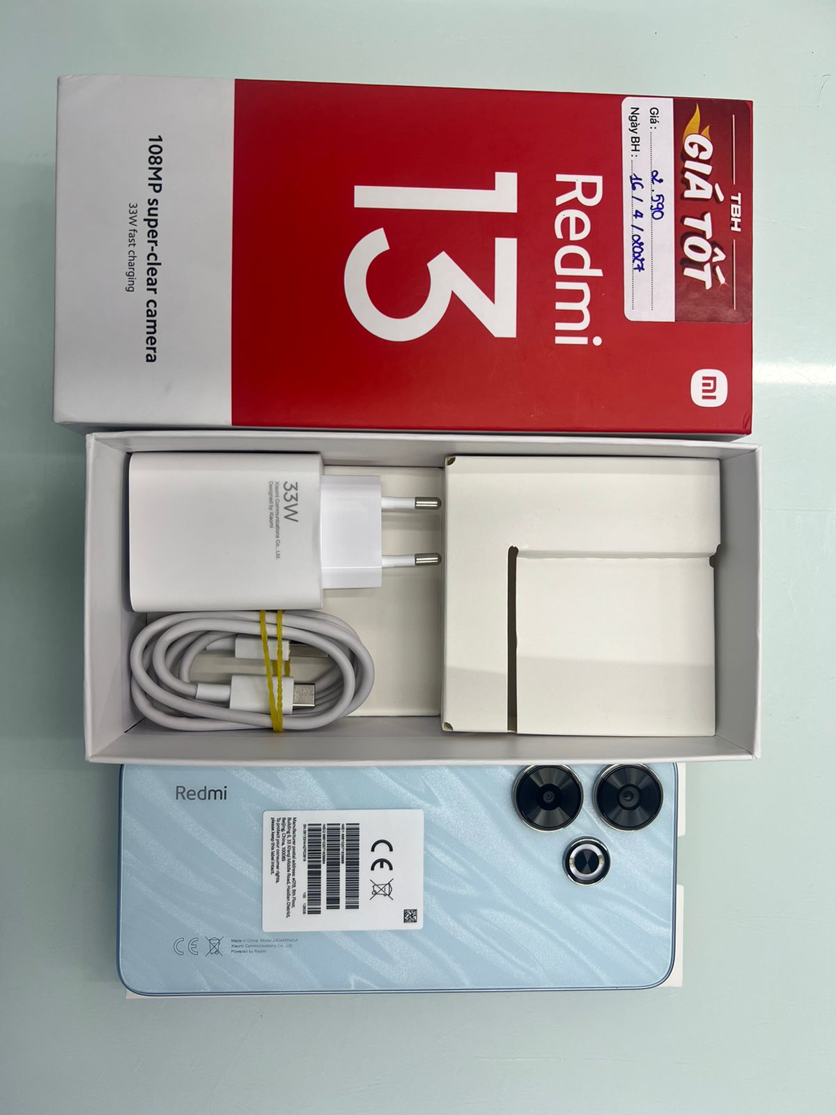 Điện thoại di động Redmi 13 Ocean Blue 6GB RAM 128GB ROM (2404ARN45A)_MZB0H7TEU