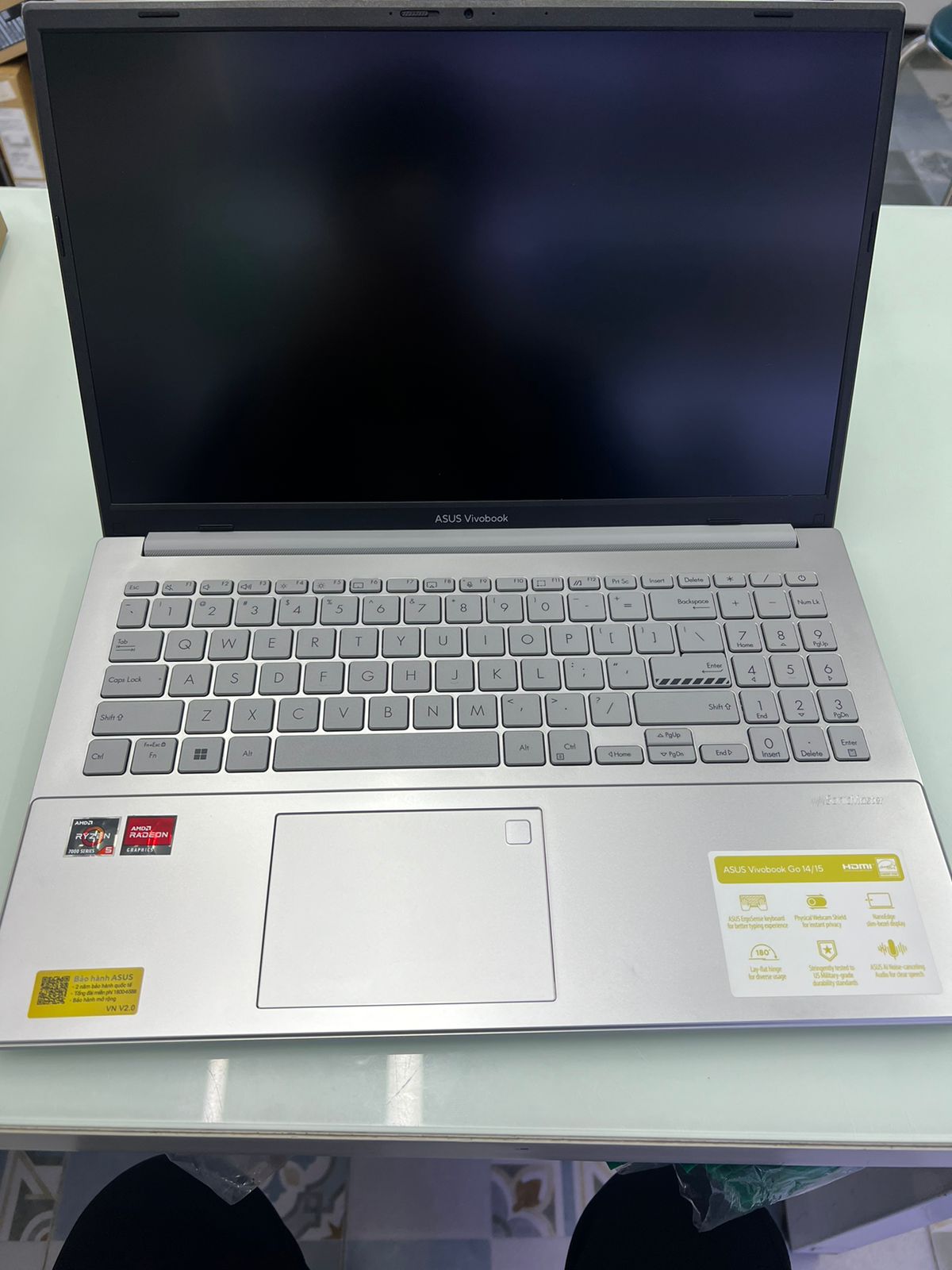 Máy tính xách tay Asus E1504F R5 7520U/16GB/512GB SSD/UMA/15.6" FHD/ax+BT/FP/Win 11 Home/Bạc (Cool Silver)/2YW_E1504FA-BQ1150W 