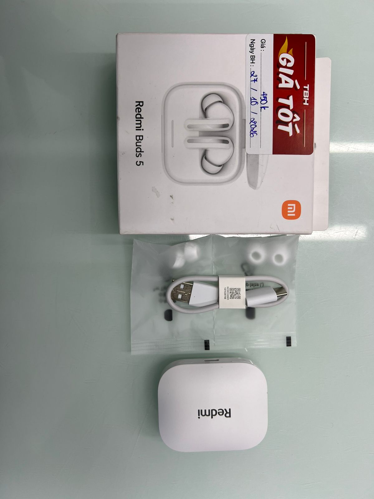 Tai nghe (earphones) Redmi Buds 5, Trắng - BHR7628GL 