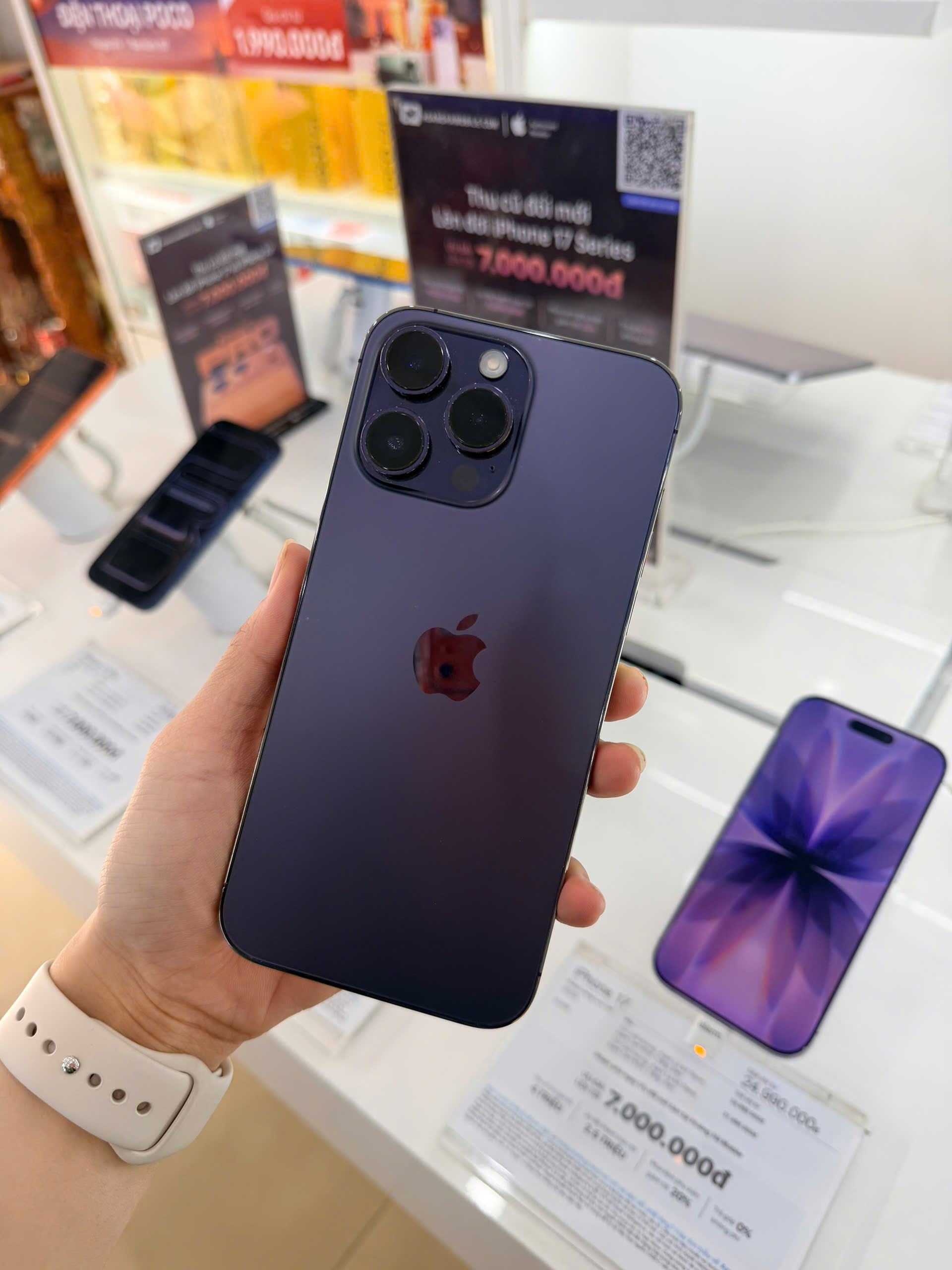 ĐTDĐ Apple iPhone 14 Pro Max 128GB Deep Purple_MQ9T3VN/A - Cũ