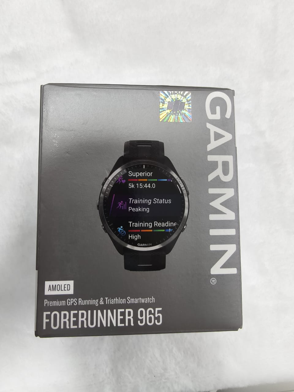 Đồng hồ chạy bộ Garmin Forerunner 965, GPS, SEA, Đen
