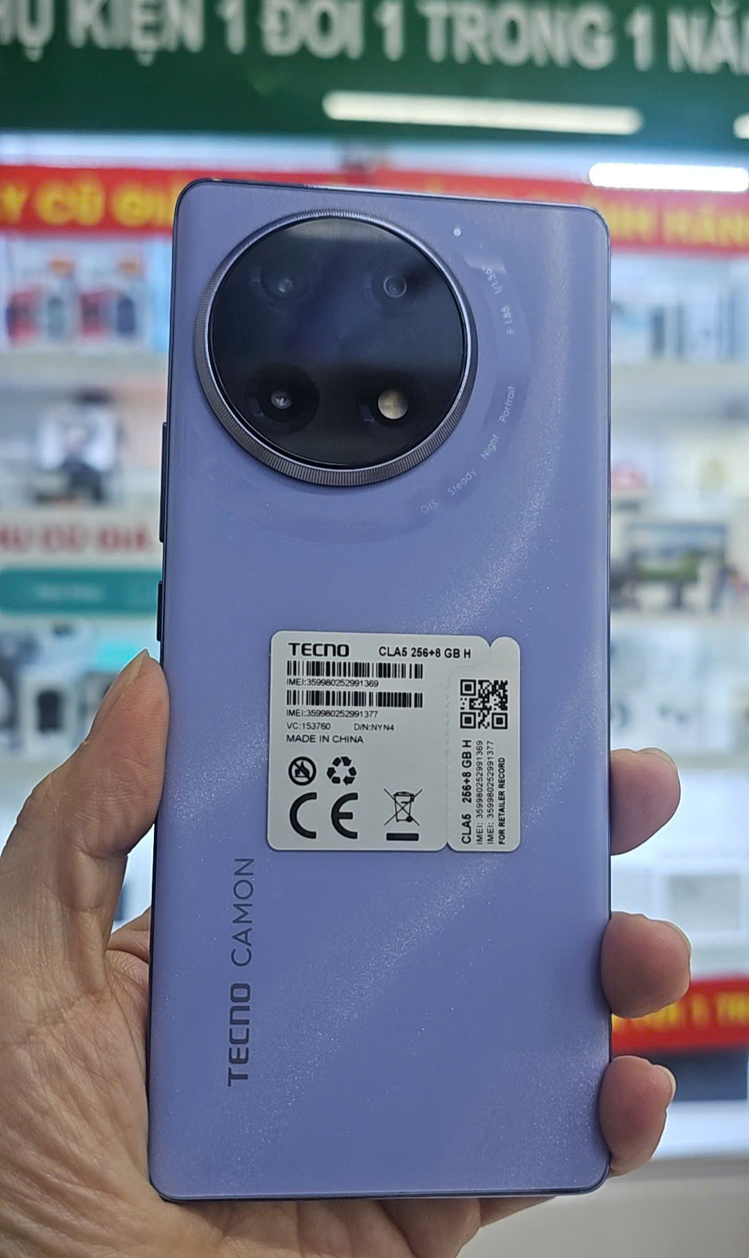 Điện thoại di động TECNO CLA5 (TECNO CAMON 30S) 256+8 -Tím - Cũ