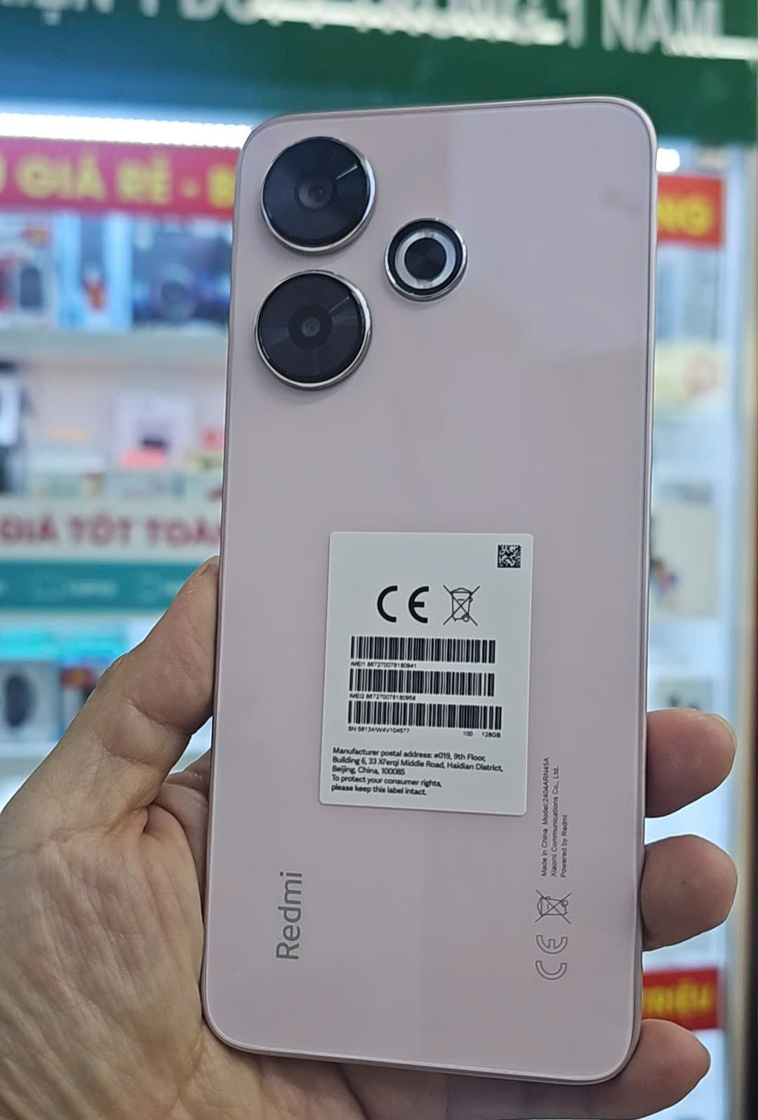 Điện thoại di động Redmi 13 Pearl Pink 6GB RAM 128GB ROM - TBH