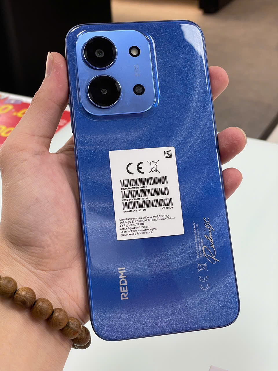 ĐIỆN THOẠI DI ĐỘNG (TEL) REDMI 15C MÀU XANH DƯƠNG 4/128GB - TBH 