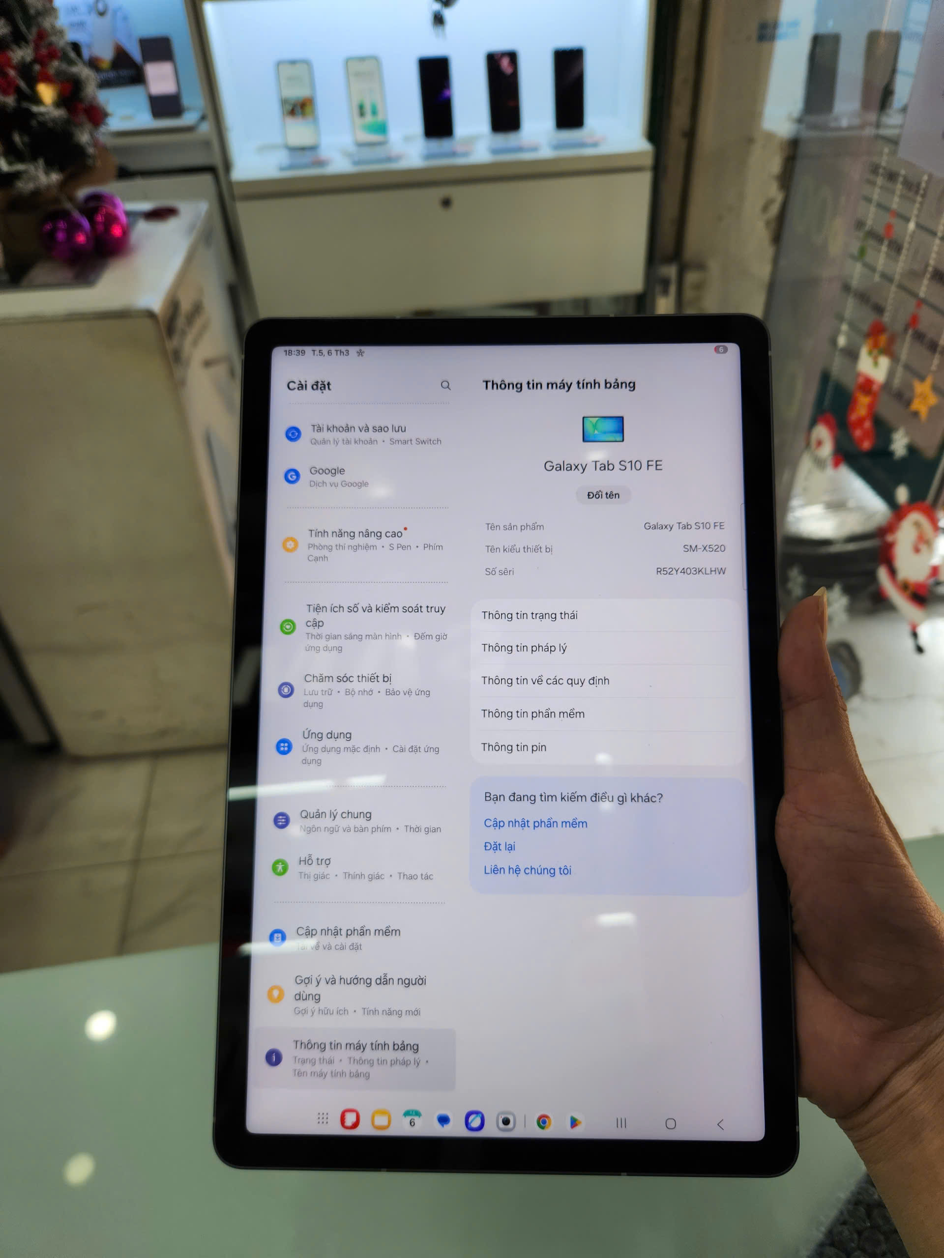 Samsung Galaxy Tab S10 FE Wifi 8GB/128GB TBH