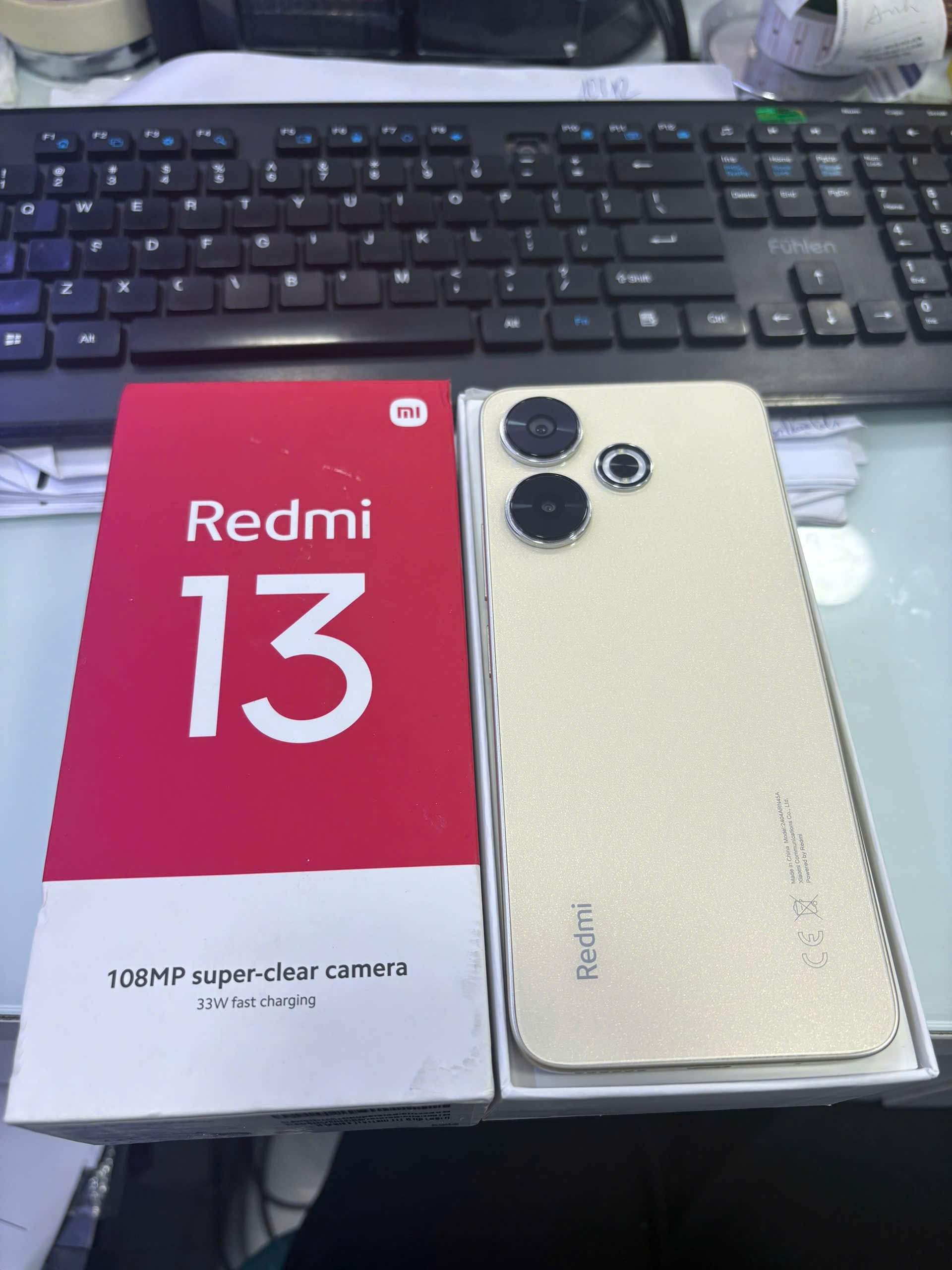 ĐIỆN THOẠI DI ĐỘNG (TEL) REDMI 13 6.79"/MTK Helio G91 Ultra/8G/128G/108MP+2MP/13MP/5030mAh (2404ARN45A)/VÀNG- TBH
