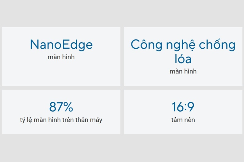 Thiết kế màn hình công nghệ tiên tiến.