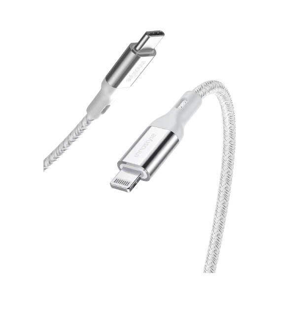 Cáp Innostyle PowerFlex USB-C To Lightning 1.5M 20/30/60W, Silver - 2025HH017800 - FLEL60S
