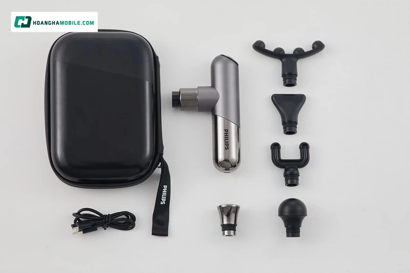 Máy massage thể thao mini Philips PPM7501 có thể sử dụng toàn thân với 6 đầu phụ kiện chuyên dụng Máy massage thể thao mini Philips PPM7501 có thể sử dụng toàn thân với 6 đầu phụ kiện chuyên dụng