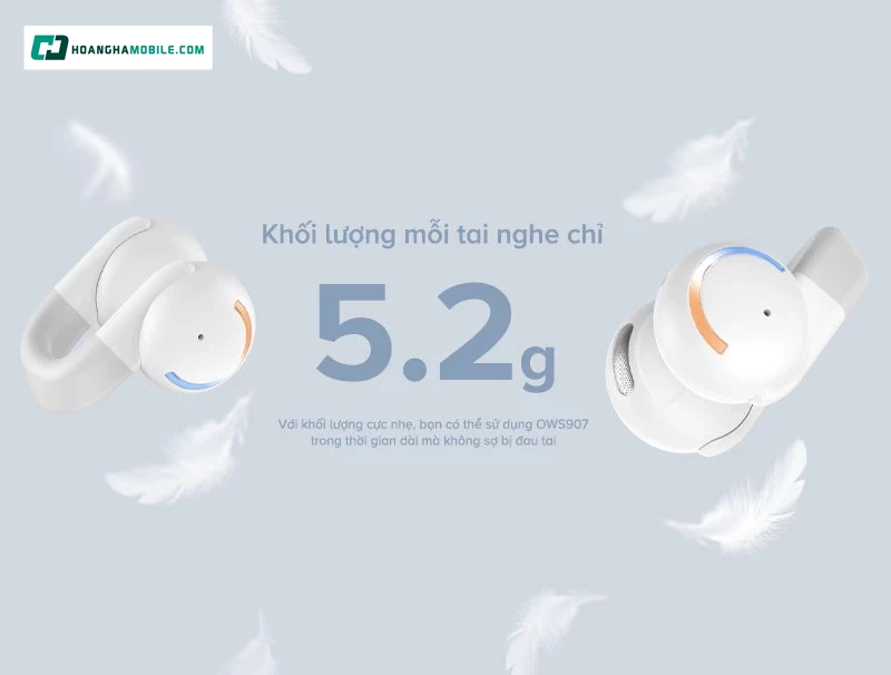 HAVIT Open-ear OWS907 sở hữu thiết kế open-ear hoàn toàn khác biệt so với các dòng tai nghe nhét tai truyền thống HAVIT Open-ear OWS907 sở hữu thiết kế open-ear hoàn toàn khác biệt so với các dòng tai nghe nhét tai truyền thống