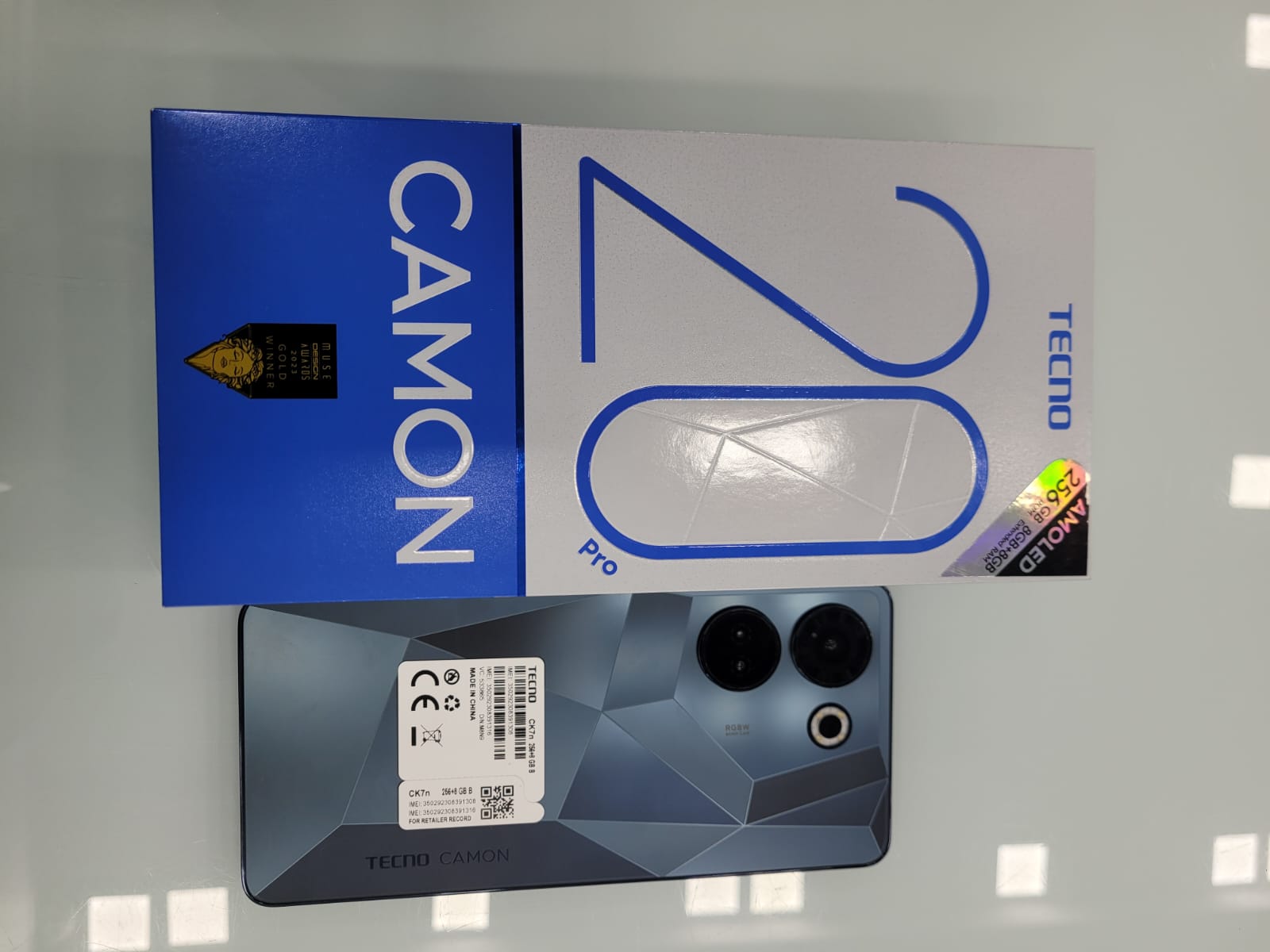 Điện thoại di động Tecno CK7n (CAMON 20 Pro) 256+8, màu Đen Chân Trời - CŨ