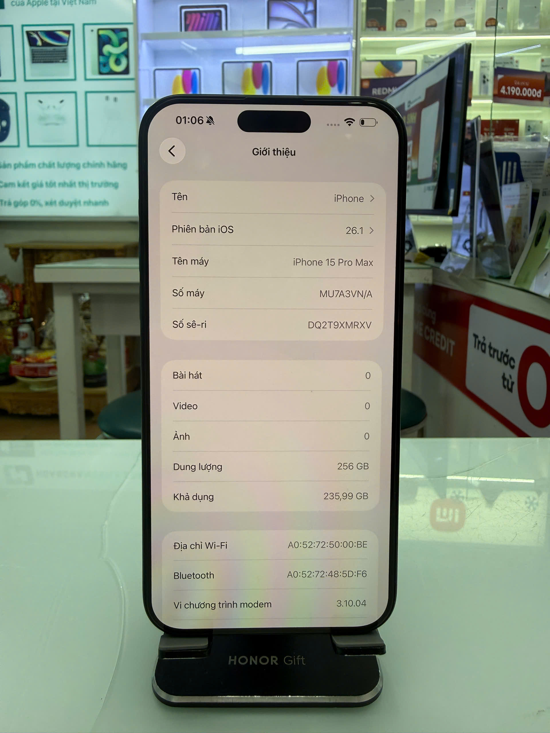 ĐTDĐ Apple iPhone 15 Pro Max 256GB Blue Titanium_MU7A3VN/A - SDQ2T9XMRXV - MU7A3VN