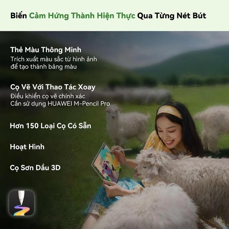 GoPaint - Ứng dụng vẽ chuyên sâu cho sáng tạo trên máy tính bảng HUAWEI MatePad 12 X GoPaint - Ứng dụng vẽ chuyên sâu cho sáng tạo trên máy tính bảng HUAWEI MatePad 12 X