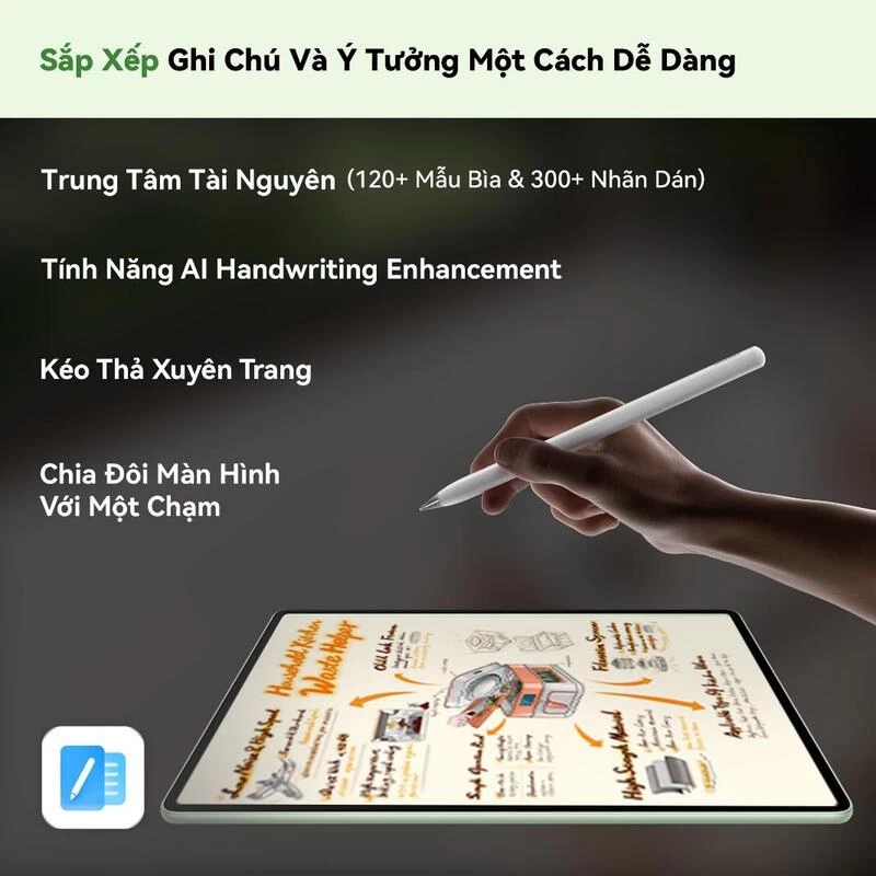 HUAWEI MatePad 12 X hỗ trợ ứng dụng HUAWEI Notes - Ghi chú thông minh và cá nhân hoá theo ý thích HUAWEI MatePad 12 X hỗ trợ ứng dụng HUAWEI Notes - Ghi chú thông minh và cá nhân hoá theo ý thích