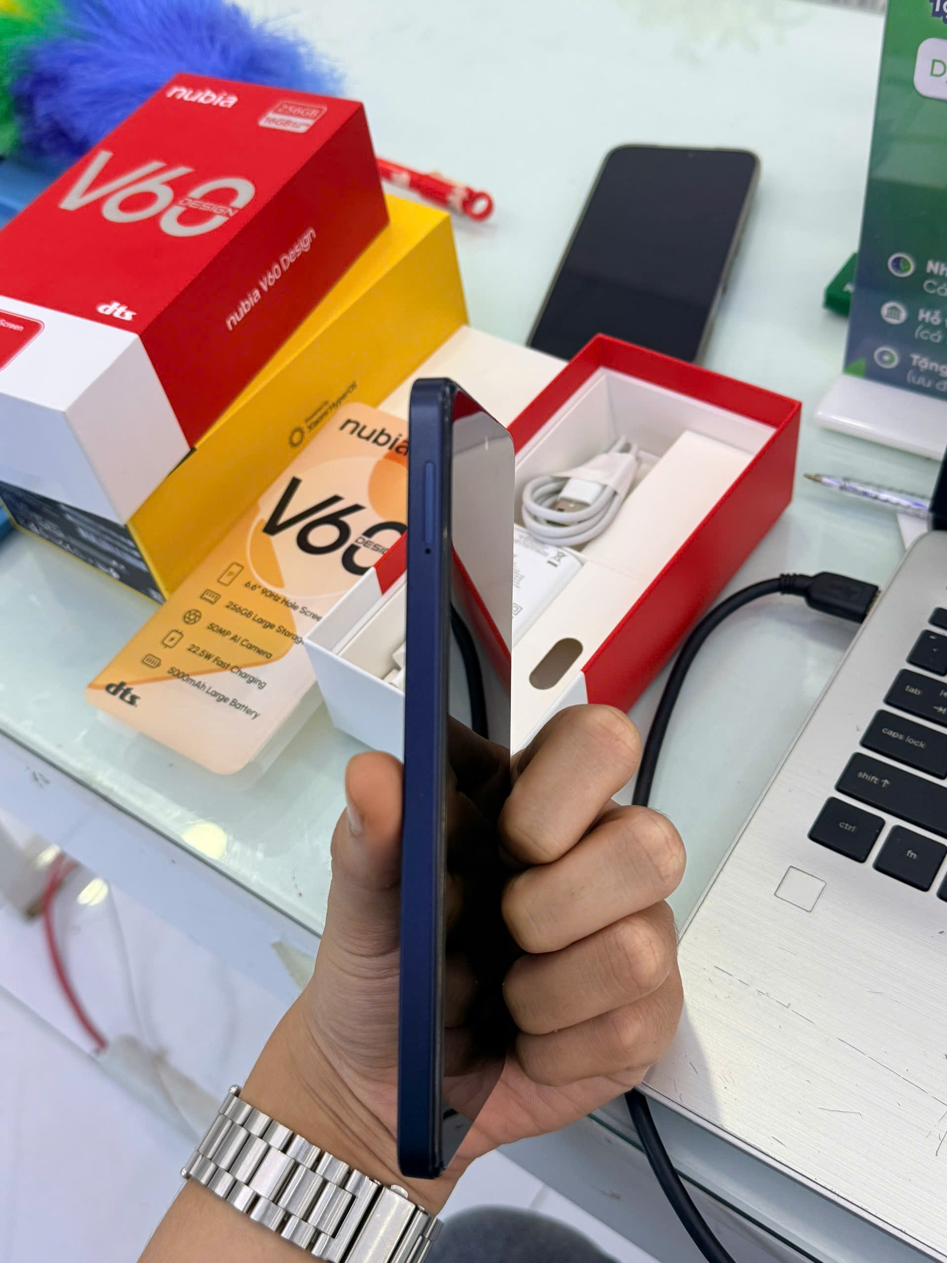 ĐIỆN THOẠI DI ĐỘNG (TEL) NUBIA V60 DESIGN 6.6/Unisoc T606/6G/256G/50MP+2MP+Al/8MP/5000mAh (Z2350)/XANH DƯƠNG (6902176117930) - 8