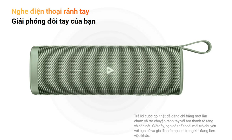 Loa Bluetooth Xiaomi Sound Outdoor tích hợp micro, tiện gọi rảnh tay và sử dụng linh hoạt hơn