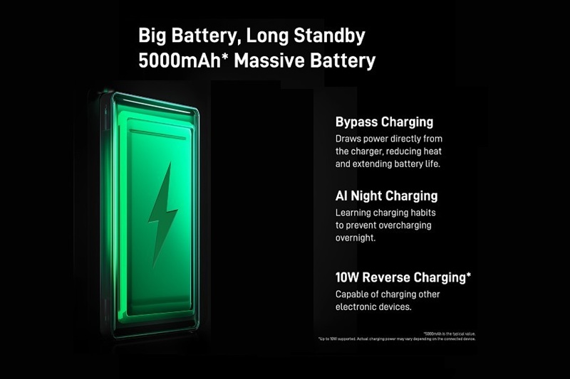 Viên pin dung lượng 5000mAh.