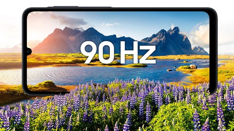 Màn hình tần số quét cao 90Hz.