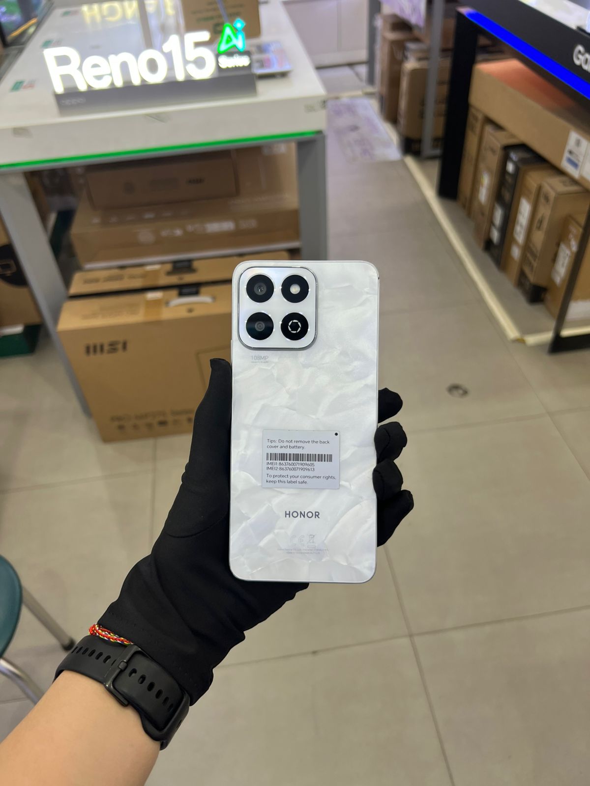 Điện thoại thông minh Honor X7c (8+256GB) Trắng