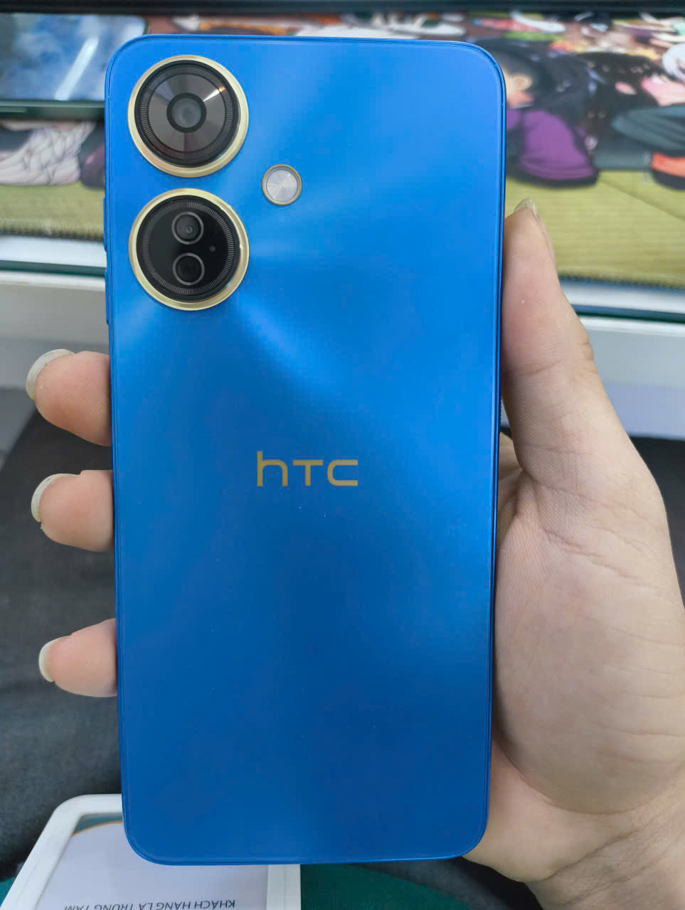 Điện thoại di động thương hiệu HTC Model Wildfire E5 Plus màu Xanh (Blue)