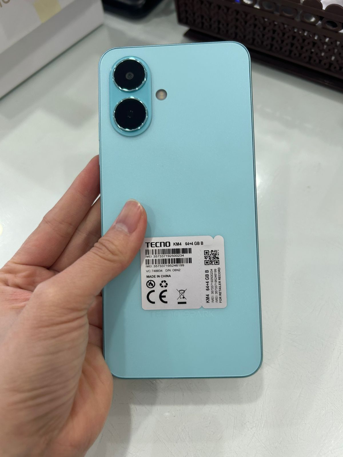 Điện thoại di động Tecno KM4 (Tecno Spark Go 2) 64+4, màu Xanh Ngọc Lam