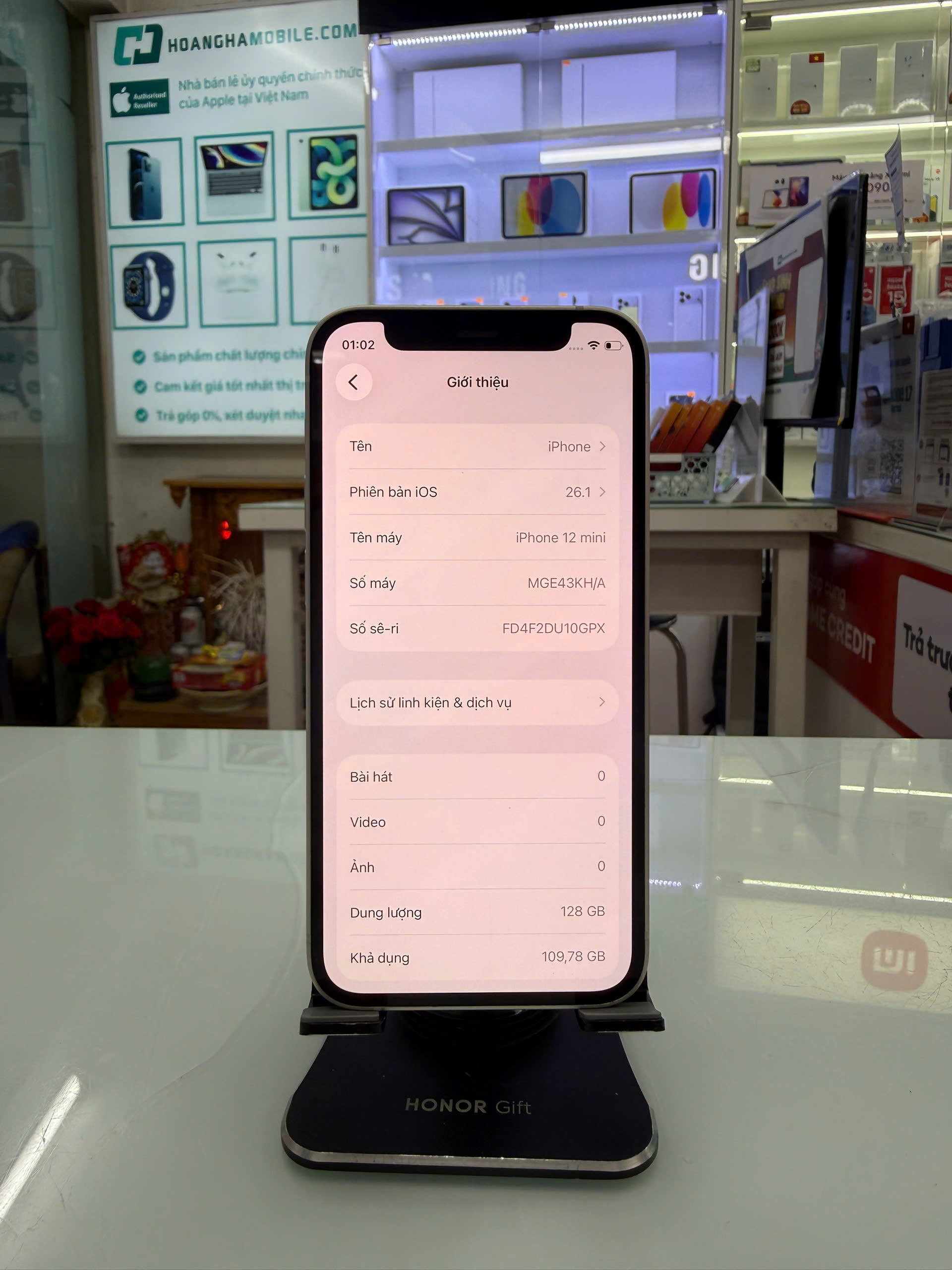 ĐTDĐ Apple iPhone 12 Mini 128GB White_MGE43VN/A - 358027173058182 - IPH12N128W