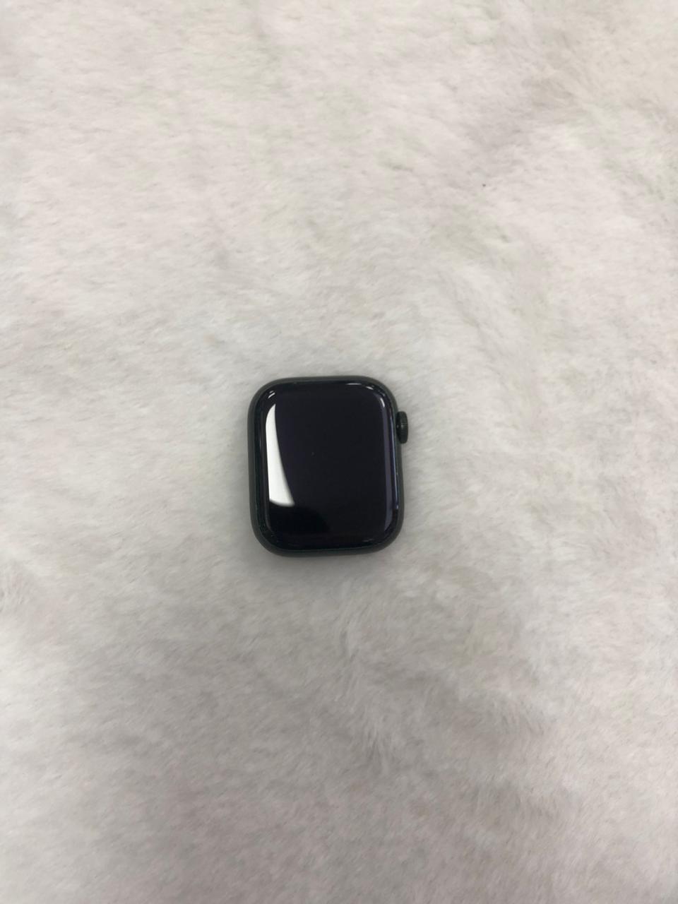 Apple Watch Series 7 GPS + Cellular, 41mm Green Aluminium Case with Clover Sport Band - Regular