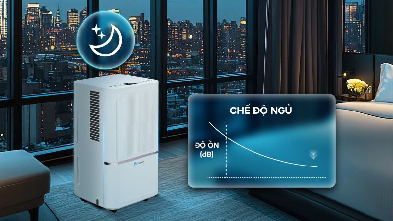 Hoạt động êm ái đảm bảo chất lượng giấc ngủ.