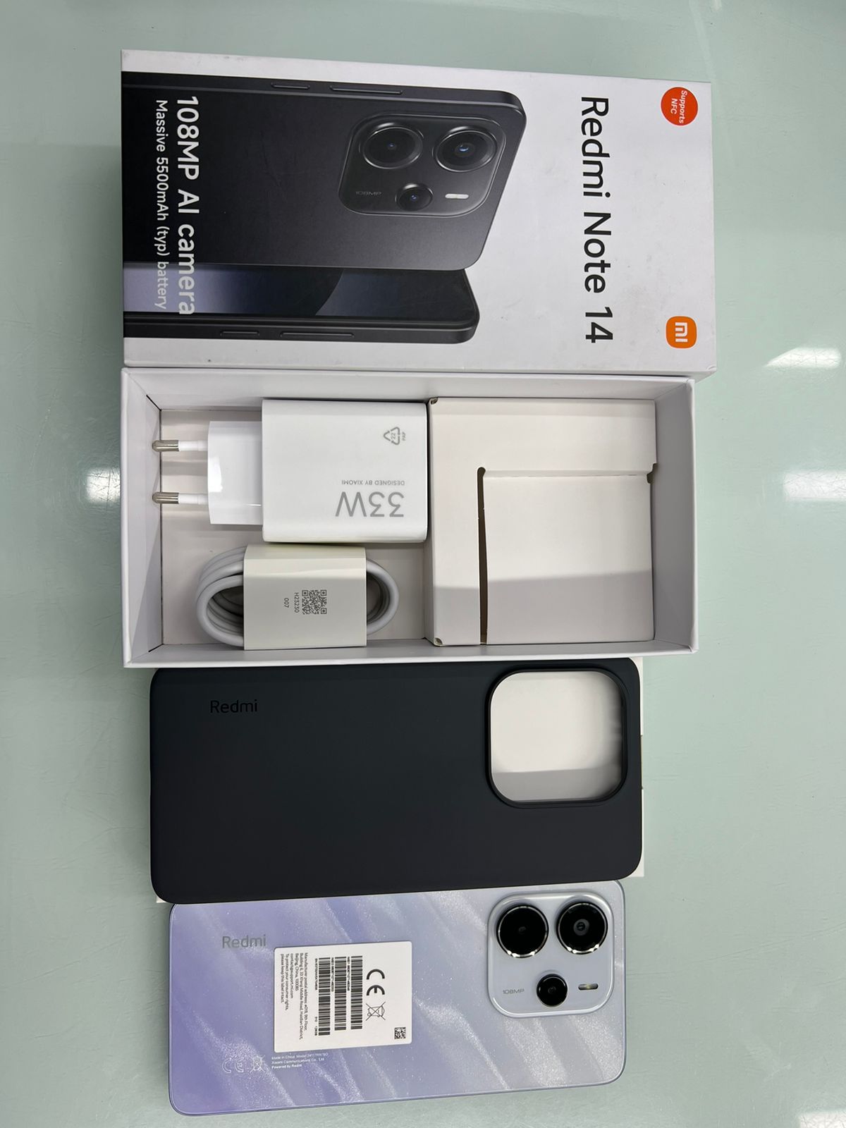 ĐIỆN THOẠI DI ĐỘNG (TEL) REDMI NOTE 14 6.67/MTK G99Ultra/6G/128G/108+2+2MP/20MP/5500mAh (24117RN76O)