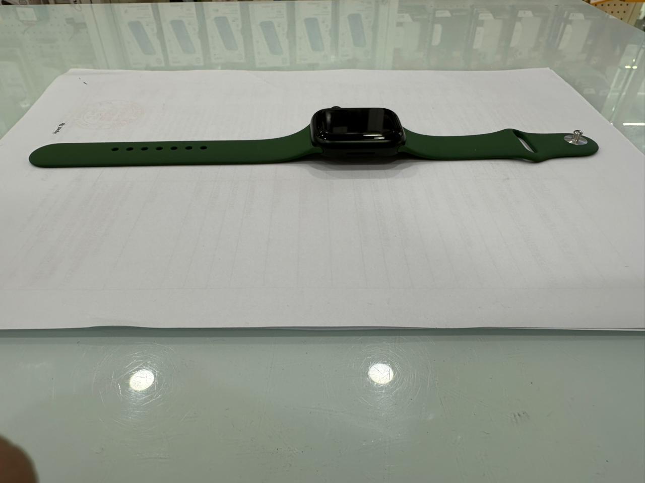 Apple Watch Series 7 GPS + Cellular, 41mm Green Aluminium Case with Clover Sport Band - Regular, MKHT3VN/A - SNR76VG637N - MKHT3
