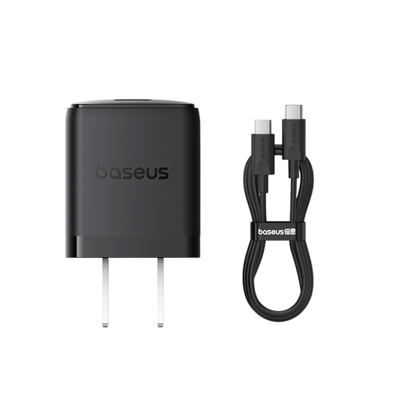 Bộ sạc nhanh Baseus Palm 1C 20W US (kèm cáp USB-C to USB-C 1m)