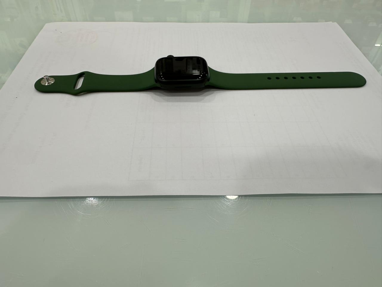 Apple Watch Series 7 GPS + Cellular, 41mm Green Aluminium Case with Clover Sport Band - Regular, MKHT3VN/A - SXQXHLFD7DK - MKHT3