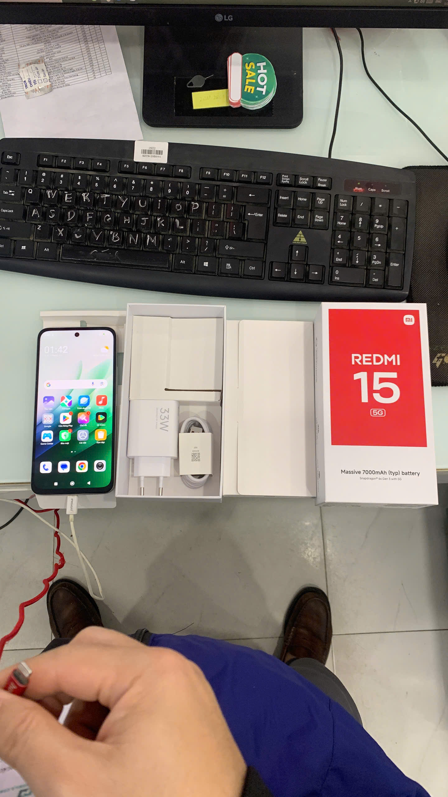 ĐIỆN THOẠI DI ĐỘNG Xiaomi REDMI 15 5G - 8GB/256GB màu xám TBH